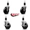 Service Caster 4'' Phenolic Wheel Swivel 1-3/8'' Expand Stem Caster Set 2 Brakes, 4PK SCC-EX20S414-PHS-2-TLB-2-138 - alternate 4